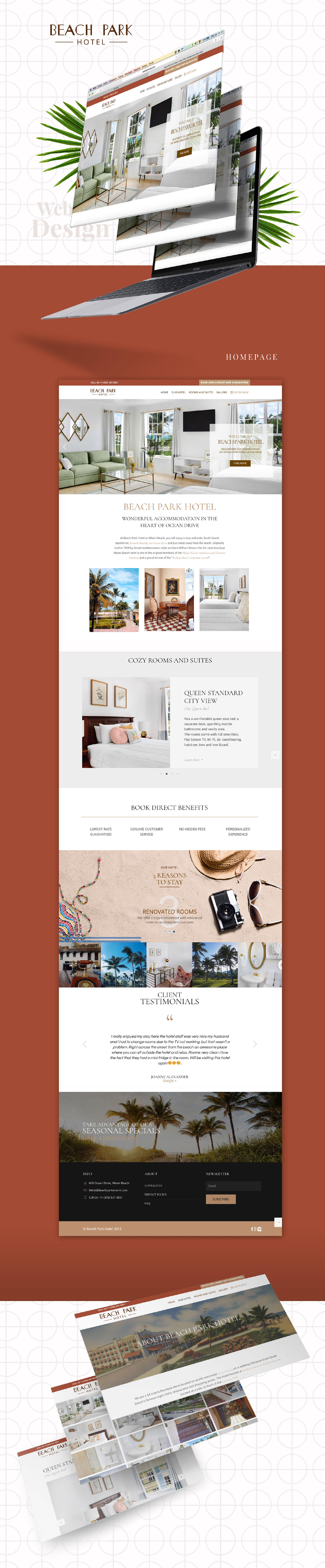 Beach Park Hotel website redesign