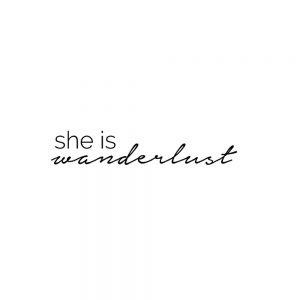 She is wanderlust logo