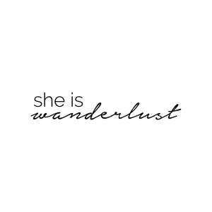 She is wanderlust logo